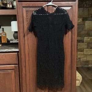Lulu's Black Lace Long Sleeve Dress